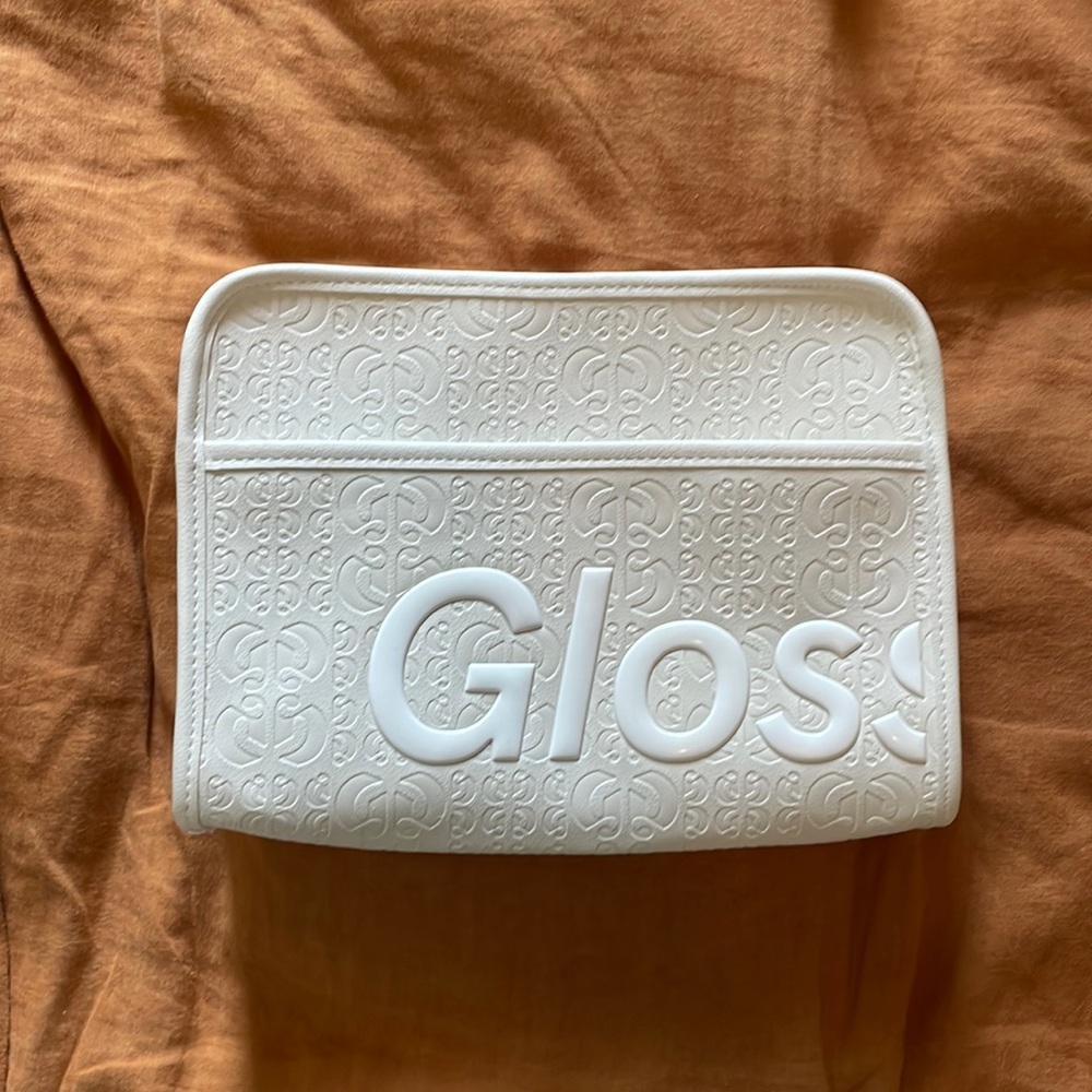NEW Glossier White Beauty Makeup Bag